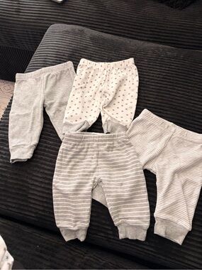 Amazon Gray & White Baby Jogger Pants Set - 4-Pack